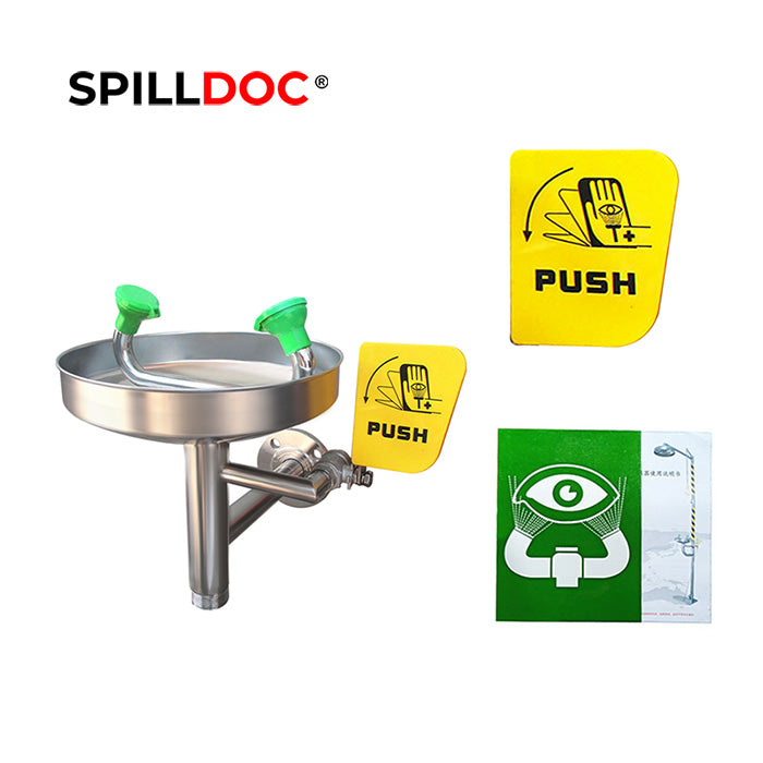 Spilldoc Wall Mounted Emergency Eye wash Station SD-508A / 316SS